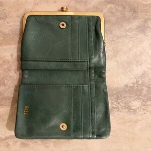 HOBO Forest Green Leather Wallet